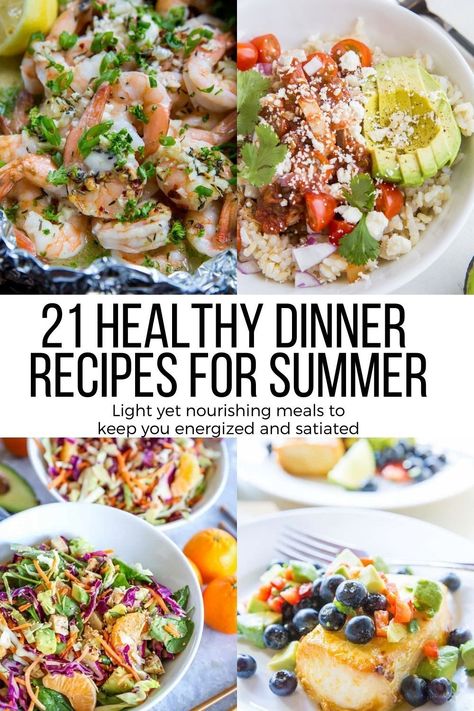 Healthy Summer Dinner, Light Summer Dinners, 21 Dinner, Summer Dinner Recipes, Healthy Summer Dinner Recipes, Pool Club, Wholesome Meals, Easy Summer Dinners, Healthy Summer Dinners