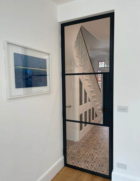 XL-Steel-and-glass-fire-rated-door-DesignPlus Fire Doors Design, Door For Small Space, Steel Glass Doors, Internal Fire Doors, Indoor Glass Doors, Hall Door, Fire Doors Internal, Internal Glazed Doors, Garage To Living Space