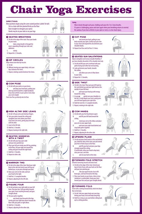 Chair Yoga Exercises, Chair Yoga Sequence, Chair Exercises For Seniors, Exercises For Seniors, Chair Pose Yoga, Seated Exercises, Yoga For Seniors, Chair Pose, Gym Workout Chart