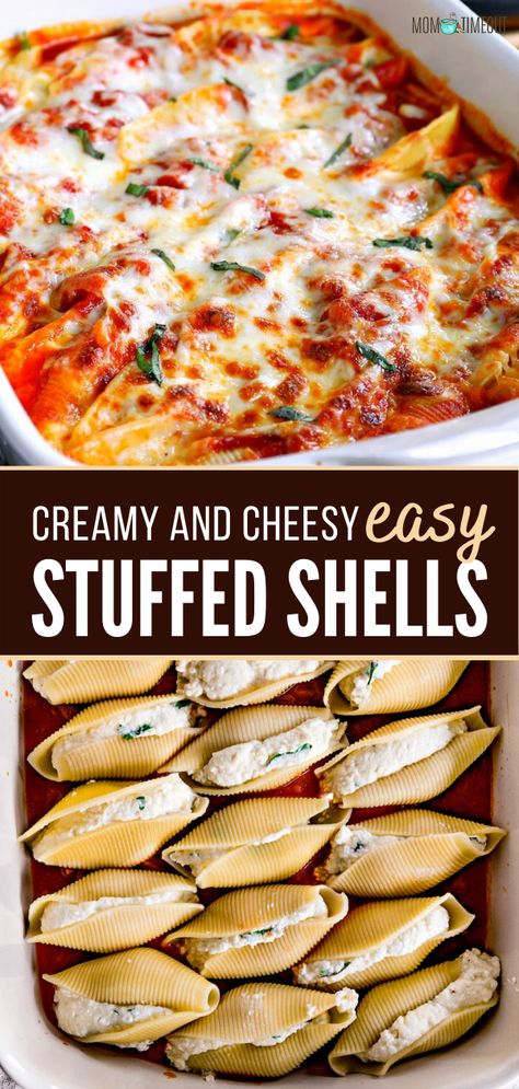 Stuffedshells Cheese, Easy Stuffed Shells, Resep Pasta, Jumbo Pasta Shells, Pasta Shells, One Pot Dinners, Stuffed Shells Recipe, Pasta Dinner Recipes, Easy Weeknight Dinner