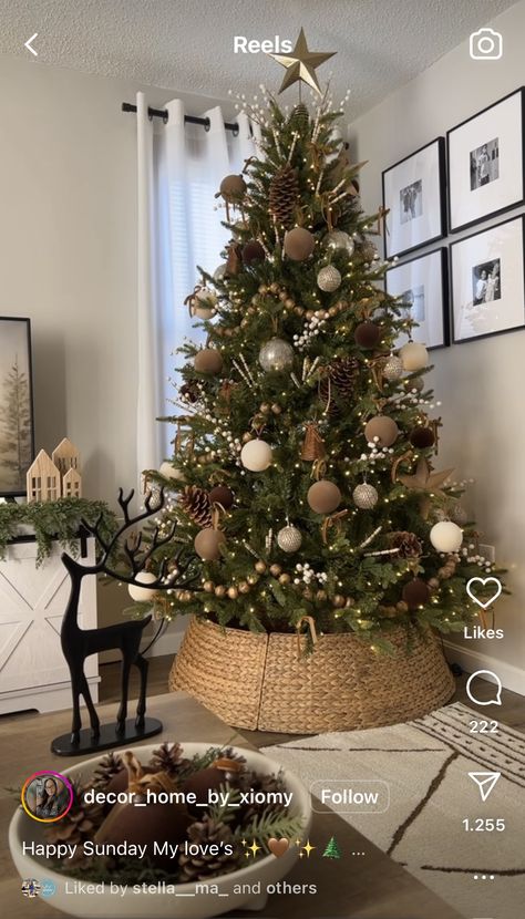 Christmas Tree Inspo, Christmas Dreaming, Christmas Tree Decorating Themes, Cozy Christmas Decor, Neutral Christmas Decor, Christmas Decor Inspiration, Christmas Tree Inspiration, Christmas Themes Decorations, Gold Christmas Tree