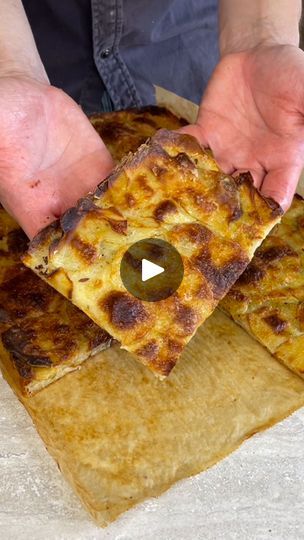 379K views · 1.1K reactions | Flat and crispy 😋 This SCHIACCIATA (flatbread) is perfect for a mouthwatering dinner ❤️

Save the recipe:

👉INGREDIENTS
For a 30x40 cm baking tray:
4 potatoes
180g flour
50g Parmesan cheese
20g extra virgin olive oil
250g water
Salt to taste
Pepper to taste
Rosemary to taste 

👉METHOD
1. Wash the potatoes and slice them with the skin on.
2. Soak them in cold water to remove excess starch.
3. Combine them in a bowl with the flour, Parmesan cheese, salt, pepper, and dried rosemary.
4. Add the water and mix well to combine everything.
5. Place the mixture in a baking tray lined with parchment paper.
6. Bake at 215°C for about 40 minutes.
7. The "schiacciata" is ready!

You can make it with your favorite veggies, try onion, tomatoes or zucchini! | Cookist Wow | Potato Bread, Gluten Free Sugar Free, How To Dry Rosemary, Crispy Potatoes, Fresh Veggies, Flatbread, Winter Food, Bread Dough, Sweet Savory