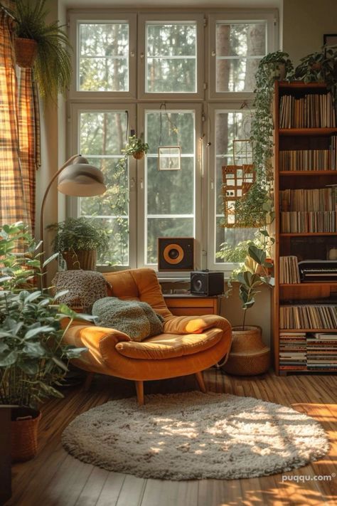 70s Living Room, Lots Of Plants, Interior Design Per La Casa, Retro Living Rooms, Ideas Living Room, Apartment Decor Inspiration, Apartment Inspiration, Boho Living Room, Living Room Inspo