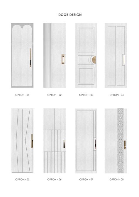 Molding Door Design, White Main Door Entrance, White Doors Interior Modern Luxury, Door Design With Grooves, Classic Doors Entrance, White Main Door, Laminate Door Design Modern, White Door Design, Laminate Door Design