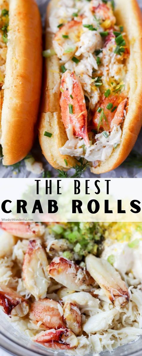 Crab Rolls Sandwich, Crab Recipes Easy, Lobster Roll Recipes, Crab Sandwich, Rolled Sandwiches, Crab Rolls, Crab Salad Recipe, Crab Meat Recipes, Crab Dishes