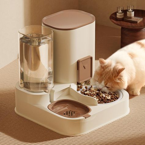 Pet Food Dispenser & Water Dispenser, 2 in 1 Pets Automatic Feeder, Large Capacity Pet Feeding Dispensers for Dog & Cat, Electric Pet Feeder Pet Food Dispenser, Automatic Cat Feeder, Automatic Feeder, Food Dispenser, Cat Feeder, Pet Feeder, Cat Feeding, Dog Feeding, Cat Supplies