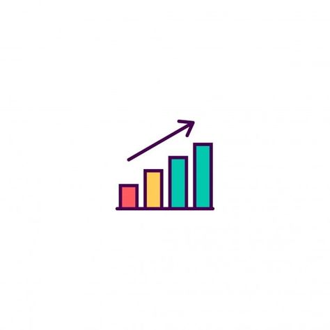 Graph Design Chart, Diagram Design Graphics, Progress Symbol, Line Graph Design, Line Chart Design, Growth Graphic Design, Statistics Design, Business Icon Design, Graph Logo