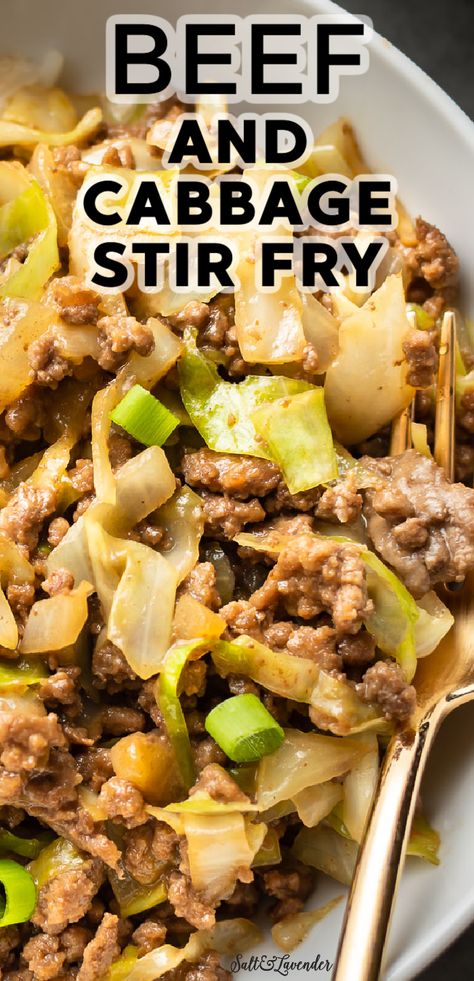 Beef And Cabbage Stir Fry, Cabbage Recipes Southern, Man Recipes, Ground Beef And Cabbage, Wok Recipes, Meat Casserole, Cabbage Stir Fry, Filipino Dish, Beef And Cabbage