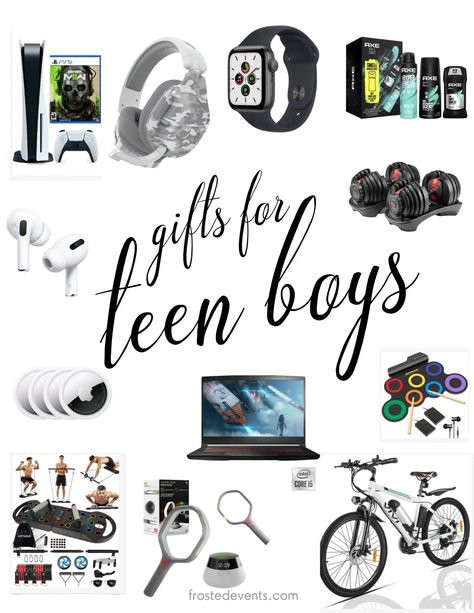 Gifts for Teen Boys - Christmas Gift Guide - Frosted Blog 16 Year Boy Gift Ideas, Gifts For Teenager Boys, Christmas List Teen Boy, Pre Teen Boys Christmas Gifts, Teen Christmas Gift Ideas 2024, Teen Boy Gift Basket Ideas, Pre Teen Boy Gift Ideas, Boys Christmas List, Top Gifts For Teenage Boys