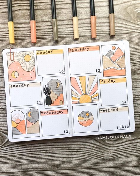 Bullet Journal Weekly Spread Ideas, Bullet Journal Work, Bullet Journal Weekly, Bullet Journal Ideas Templates, Creating A Bullet Journal, Crochet Bookmark, Bookmark Ideas, Bullet Journal Mood Tracker Ideas, Bullet Journal Paper