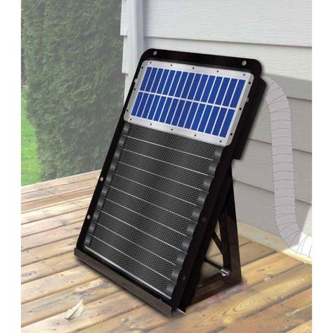 Looking for a greener way to heat your garage? A solar space heater helps you save energy in your home's exteriors, and makes for a fun project, too! Space Heater Diy, Solar Garage, Shop Heater, Solar Heater Diy, Greenhouse Heaters, Solar Hot Water Heater, Diy Heater, Garage Heater, Garage Systems