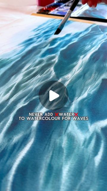 Júlia Barminova ⚓️ WATERCOLOUR & SAILING on Instagram: "The Dry-on-Wet Technique  Hey fellow artists! 🌊  In today’s tutorial, I’m diving into the wonderful world of painting waves using the dry-on-wet technique. Trust me, it’s the secret to capturing the majestic movement of the ocean! In this video, I’ll walk you through the process of applying dry brush strokes onto wet paper, achieving that perfect blend of fluidity and texture. So grab your brushes and let’s make waves together! Happy painting! 🤍" Watercolor Wave Painting, Watercolor Waves Tutorial, How To Paint Waves, Dry Brush Strokes, Wet On Wet Watercolor, Watercolor Seascapes, Aquarell Painting, Watercolour Water, Waves Watercolor