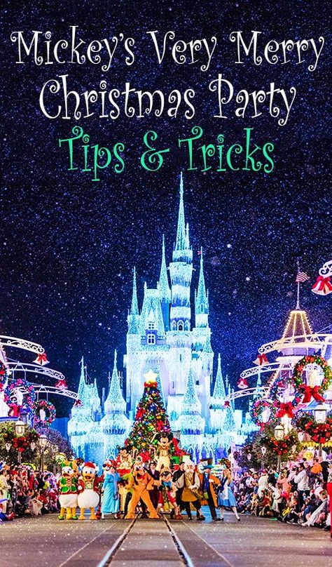 Party Tips And Tricks, Disney Christmas Party, Disney Tourist Blog, Disneyland Christmas, Disney World Christmas, Disney World Vacation Planning, Very Merry Christmas Party, Disney Trip Planning, Party Tips