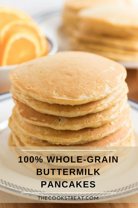 Whole Wheat Flour Pancakes, Wheat Berries Breakfast, Wheat Berry Recipes, Spelt Pancakes, Wheat Flour Recipes, Whole Grain Pancakes, Berry Pancakes, Oat Groats, No Flour Pancakes