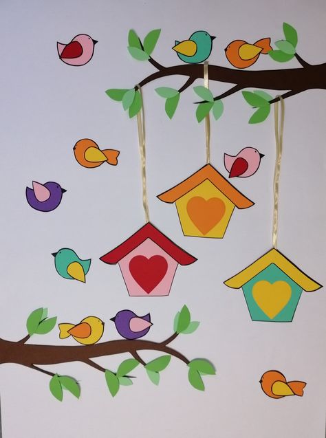 Paper Craft Wall Decoration Ideas, Window Kindergarten Decoration, Spring Decoration Ideas For Classroom, Window Decorations For Classroom, Classroom Window Decor, Spring Decorations For Classroom, Spring Decorations Kindergarten, Spring School Decorations, School Window Decorations