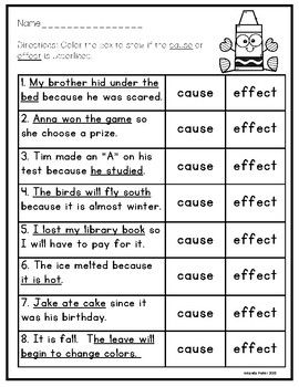 Teach child how to read: 1st Grade Science Cause And Effect Worksheets