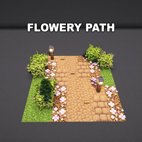 Minecraft 5 Path Designs ✅ Follow for OP Minecraft Builds 📢 Share with your Friends 💬 Rate this Build 1-10 🔖Tags 🔖 #minecraft #minecraftbuilds #minecrafters #minecraftpe #minecraftmemes #mınecraftideas #minecraftbuild #minecraftbuilding #minecraftbuilding #minecrafttutorial #minecraftonly #mcpe #minecraftpc #minecraftcreations #minecraftdaily #minecraftdesign #minecraftjava #minecrafts #minecraftyoutuber #gaming Pathway Minecraft Design, Cottagecore Mc House Tutorial, Minecraft Gates Design, Minecraft Java Builds, Minecraft Power Station, Path In Minecraft, Cute Minecraft Interior Design Bedroom, Minecraft Kingdom Entrance, Minecraft Support Beams