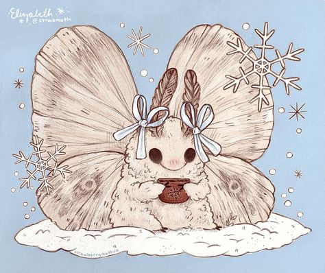 Sticker Keychain, Cute Moth, Moth Art, Creation Art, Sketching Drawing, December 1st, Drawing Drawing, Cute Animal Drawings Kawaii, Cute Doodle Art