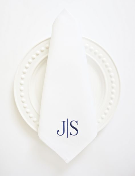 Monogram Napkins, Monogram Letter S, Letter Collection, Guest Hand Towels, Monogrammed Linens, Couples Monogram, Ladies Handkerchiefs, White Dinner, Monogrammed Napkins