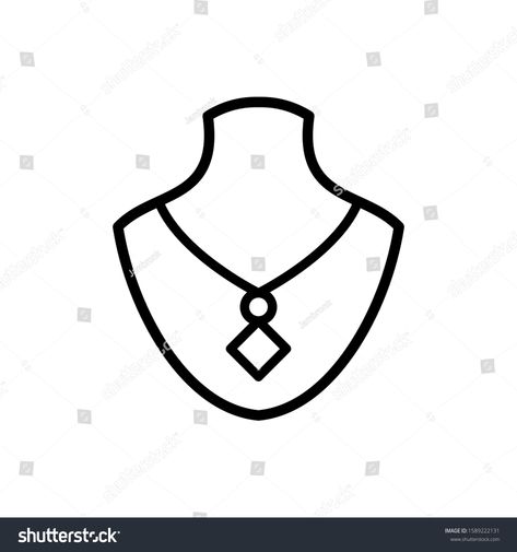 Necklace Icon, Simple Draw, Wedding Website Template, Necklace Trendy, Necklace Simple, Website Templates, Wedding Website, Design Template, Stock Vector