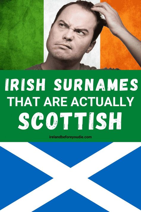 There are a lot of similarities between Ireland and Scotland, including surnames. Here are our top ten Irish surnames that are actually Scottish. #Irishsurnames #Scottishsurnames #Irishnames #Scottishnames Surname Tattoo Ideas, Irish Scottish Tattoo, British Last Names, Irish History Tattoo, Scottish Clans Names, Scottish Highlands Aesthetic, Scottish Surnames, Scots Gaelic Words, Irish Clans