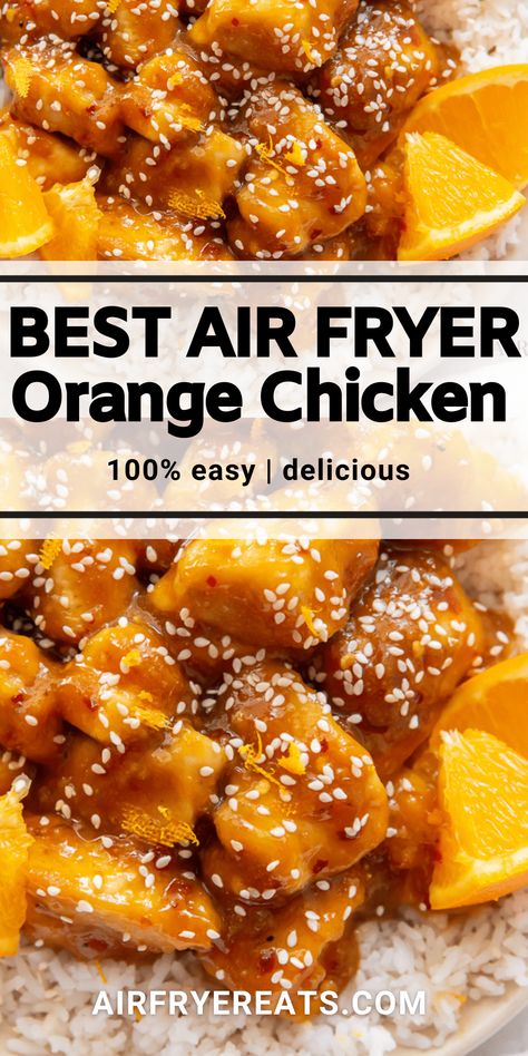 Air Fryer Orange Chicken, Chicken Orange, The Best Air Fryer, Air Fryer Cooking Times, Best Air Fryer, Chinese Take Out, Orange Chicken Recipe, Air Fried Food, Air Fryer Oven Recipes