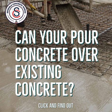 Can you pour concrete over existing concrete? Click here to find out. https://sensibleconcrete.com/can-you-pour-concrete-over-existing-concrete/ #SensibleConcrete #residentialconcretecompany #residentialconcretecompanyGatlinburg #residentialconcretecompanySevierville #residentialconcretecompanyPigeonForge #residentialconcretecompanySmokyMountains #bestconcretecompany #bestconcretecompanyGatlinburg #bestconcretecompanySevierville #bestconcretecompanyPigeonForge #bestconcretecompanySmokyMount Adding Concrete To Existing Concrete, Concrete Repair Diy, How To Fix Sinking Concrete Patio, How To Pour Concrete, Concrete Resurfacing Driveways, How To Pour Concrete Slab, Concrete Patio Ideas Diy, Concrete Driveway Makeover, Resurface Concrete Patio