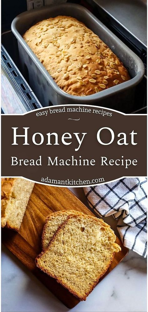 Dive into the world of homemade honey oat bread with our easy-to-follow honey oat bread machine recipe. Perfect for those new to baking bread for beginners, this Easy Bread Machine Recipe ensures a delightful loaf every time. Learn how to make bread in a bread maker and enjoy the best oat bread recipe at home. Sweet Bread Machine Recipes, Bread In A Bread Maker, Bread For Beginners, Bread Machine Recipes Sweet, Oat Bread Recipe, Easy Bread Machine Recipes, Honey Oat Bread, Bread Machine Recipe, Oat Bread