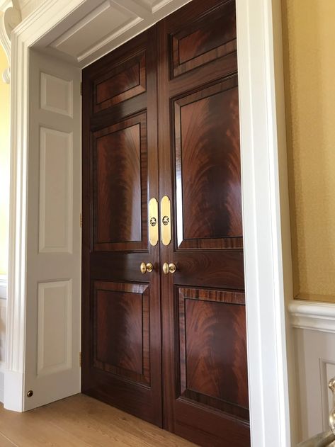 Walnut Double Doors, Mahogany Double Doors Front Entry, Mahogany Wood Furniture, Wood Double Doors, Mahogany Interior Doors, Royal Doors, Mahogany Doors Interior, Wood Closet Doors, Mahogany Interior