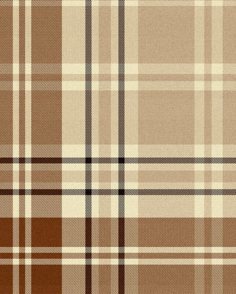 Channel the charming characteristics of traditionally woven cloth with our take on iconic tartan plaid. A simple yet personality-filled design composed of tonal stripes built up in layers, CHESTERFIELD PLAID exhibits the depths of colour historically achieved when multiple threads are combined on a loom. The supersized Brown Illustration Aesthetic, Cappuccino Wallpaper, Plaid Color Palette, Plaid Print Pattern, Neutral Patterns, Busted Canvas, Thanksgiving Wallpapers, Color Palets, November Mood