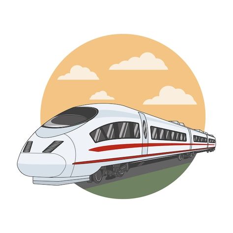 High Speed Train, Train Vector, Project Cover Page, Train Illustration, Train Drawing, Train Projects, New Hair Look, Diy Anniversary Gift, Train Posters