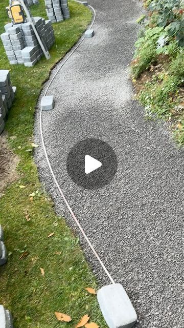 Permeable Pathways, Front Lawn Design, Pathway Design, Wood Garden Paths And Walkways, Pebbles Pathway, Easy Sidewalk Ideas, Stepping Stones Designs Ideas, Gravel Walkways Paths To Front Door, Cheap Walkway Ideas Diy Pathways