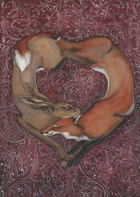 The Space Between the Fox and the Hare; or, a Curious Love Story Fox Paintings, Sleeve Inspiration, Jackie Morris, Balance Of Life, Patrick Rothfuss, Gorgeous Pics, Lovecore Aesthetic, Illustration Styles, Fox And Rabbit