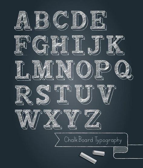 Chalkboard typography alphabet doodle style vector illustration. Chalkboard Fonts Alphabet, Chalk Typography, Chalkboard Typography, Chalkboard Fonts, Illustration Advertisement, Typography Alphabet, Black Board, Doodle Style, Board Decoration