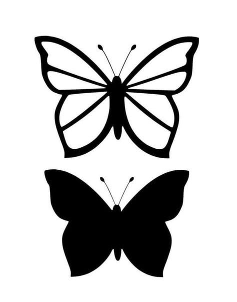 Butterfly Silhouette Templates, Butterfly Cricut, Silhouette Butterfly, Butterfly Silhouette, Idee Babyshower, Butterfly Stencil, Idee Cricut, Cricut Stencils, Butterfly Svg