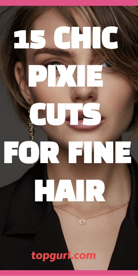 Chic Pixie Cuts for Fine Hair Pixie Hair Color, Fine Hair Pixie Cut, Messy Pixie Haircut, Pixie Haircut Fine Hair, Longer Pixie Haircut, Long Pixie Hairstyles, Short Hairstyles Fine, Fine Straight Hair, Short Hair Pixie Cuts