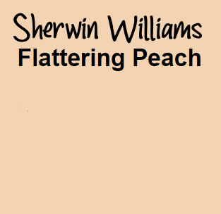 Flattering Peach Sherwin Williams, Soft Apricot Sherwin Williams, Peach Paint Colors, Orange Paint Colors, Sherwin Williams Extra White, Sherman Williams, Peach Bathroom, Peach Paint, Greige Paint Colors