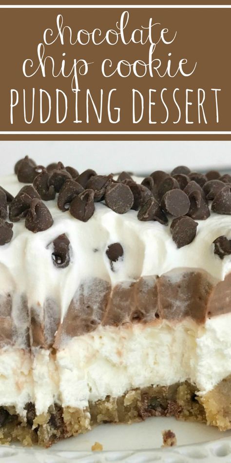 Cookie Pudding, Pudding And Cool Whip, Pudding Desserts Layered, Cookie Pudding Dessert, Chocolate Pudding Desserts, Coconut Dessert, Pudding Dessert, Torte Cupcake, Brownie Desserts