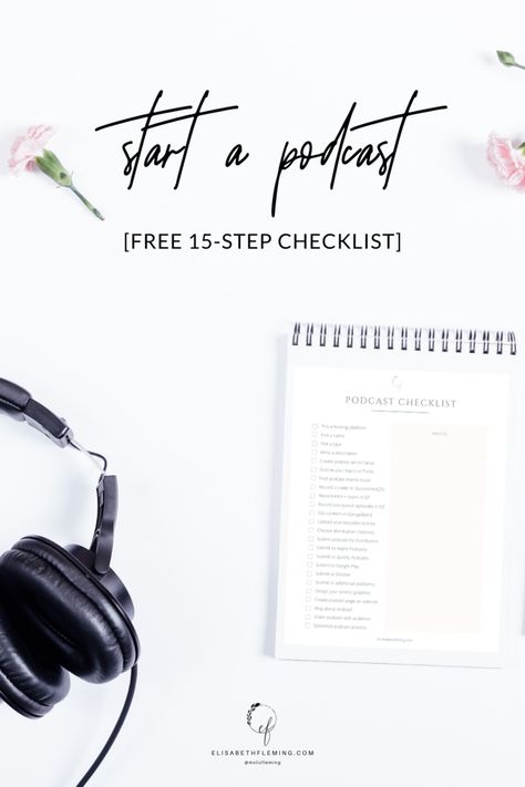 First Podcast Episode, Podcast 101, Podcast Launch, Organic Marketing, Podcasting Tips, Social Media Checklist, Start A Podcast, Podcast Tips, Podcast Topics