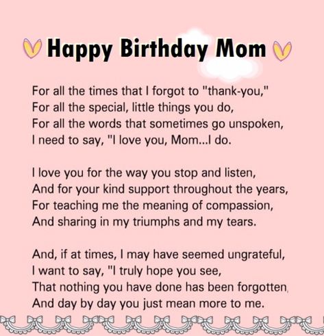 10 Happy Birthday Mom Quotes, Sayings And Images Happy Birthday Mom Letter, Thank You Mom Quotes, Happy Birthday Mom Images, Birthday Message For Mom, Niece Birthday Wishes, Happy Birthday Mom Quotes, Letter To My Mom, Birthday Wishes For Mother, Happy Birthday Letter