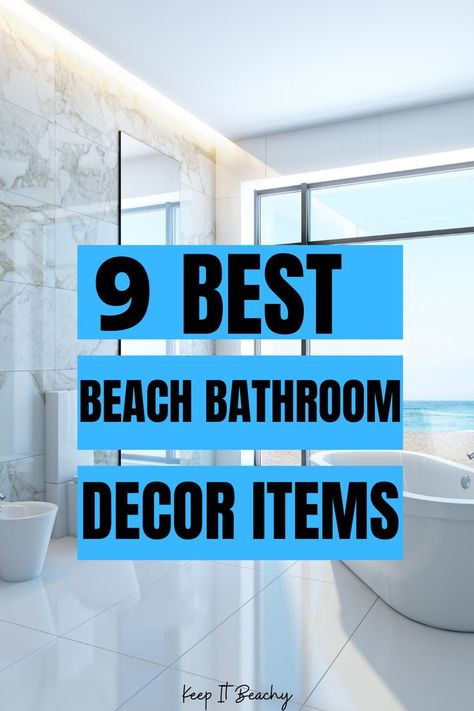 I have been searching for ways to restyle my bathroom to have a coastal style and these beach themed bathroom decor ideas are everything I have been looking for. Each beach bathroom accessory is so adorable! Coastal Bathroom Ideas Beach Themes, Beach Bathroom Decor Ideas, Beach Themed Bathroom Decor, Beach Themed Bathroom Ideas, Coastal Style Bathroom, Themed Bathroom Decor, Seaside Bathroom, Beach Themed Bathroom, Beach Theme Bathroom Decor