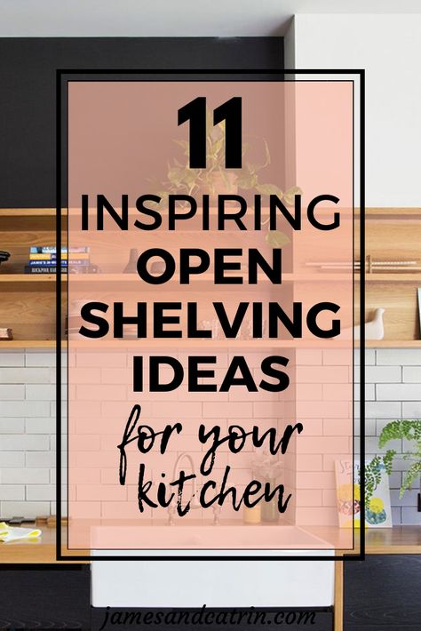 Stylish open shelving ideas for your kitchen. Not everything needs to be hidden away in cupboards, some items you want to show off and these open shelf ideas are a great way to do it in your kitchen. Open shelving | Kitchen shelving | Kitchen Storage Open Cabinet Ideas For Kitchen, Kitchen Open Shelf Design, Recessed Kitchen Shelves, Kitchen Open Shelf Ideas, Kitchen Shelf Decor Ideas Modern, Open Cabinets In Kitchen Ideas, Kitchen With Open Shelves And Cabinets, Kitchen Wall Shelving Ideas, Open Shelving In The Kitchen Wall Shelves