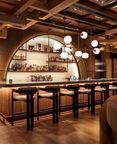 Hotel Bar Design, Back Bar Design, Cocktail Bar Design, Rooftop Restaurant Design, Tractor Design, Rockwell Group, Bar Counter Design, Modern Restaurant Design, Home Bar Rooms