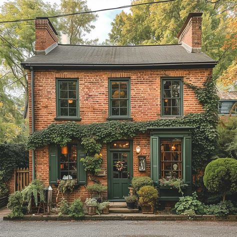 Old Brick House, Red Brick House, Brick Exterior House, Cute House, Dream House Exterior, Exterior Brick, Pretty House, Brick House, Dream House Decor