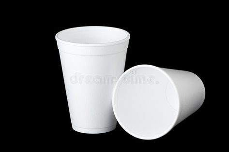 Two styrofoam cups on black. Two empty styrofoam cups on a black background. One #Sponsored , #Ad, #PAID, #cups, #empty, #black, #styrofoam Styrofoam Cups, Design Display, Booth Design, Display Ideas, Black Background, Black Backgrounds, A Black, Photo Image, Royalty Free Stock Photos