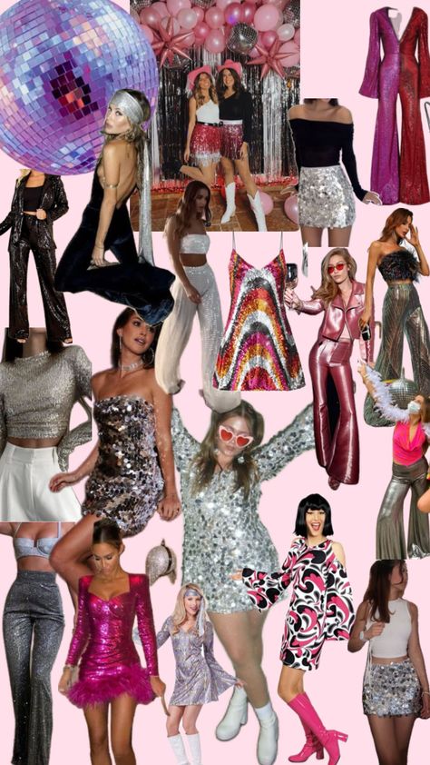 80s Disco Outfit, Disco Party Outfit Ideas, Onda Disco, 70s Disco Party Outfit, Disco Party Costume, 70s Party Outfit, 70s Disco Outfit, Disco Party Outfit, Disco Outfits