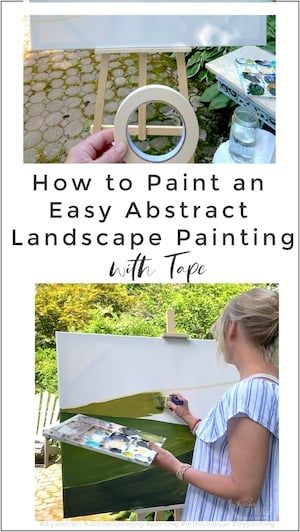 Painting With Tape, Canvas Art Painting Acrylic, Colorful Landscape Paintings, Easy Landscape Paintings, Tape Painting, Diy Abstract Canvas Art, Trippy Painting, Colorful Paintings Acrylic, Abstract Art Diy