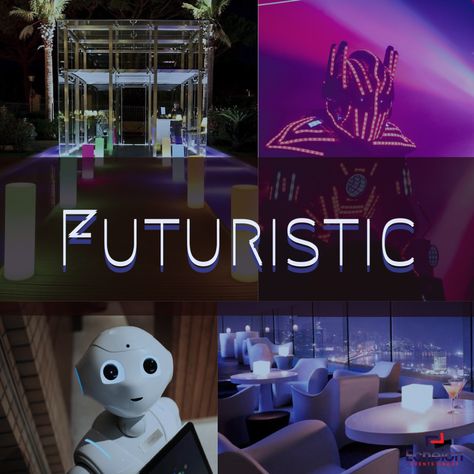 Futuristic Theme Event, Futuristic Event, Futuristic Party, Event Entertainment, Event Themes, Futuristic Technology, Back To The Future, Information Technology, Birthday Theme