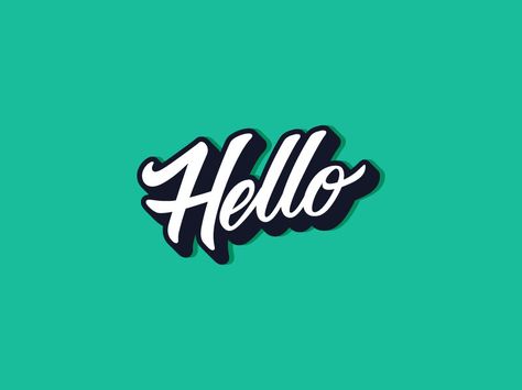 Hello by Rivas Hello Typography, Design Words, Hello Design, Typography Graphic Design, Creative Graphic Design, Typography Graphic, Text Design, Graphic Design Typography, Ipad Pro