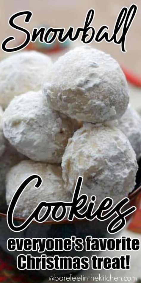 Dessert Balls, Mexican Wedding Cookies Recipes, Wedding Cookies Recipe, Snowball Cookie Recipe, Easy Cookie Recipe, Russian Tea Cake, Mexican Wedding Cookies, Classic Cookies Recipes, Easy Christmas Cookie Recipes